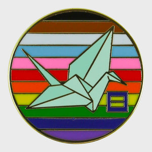 Thumbnail 1 of Rainbow Crane Lapel Pin
