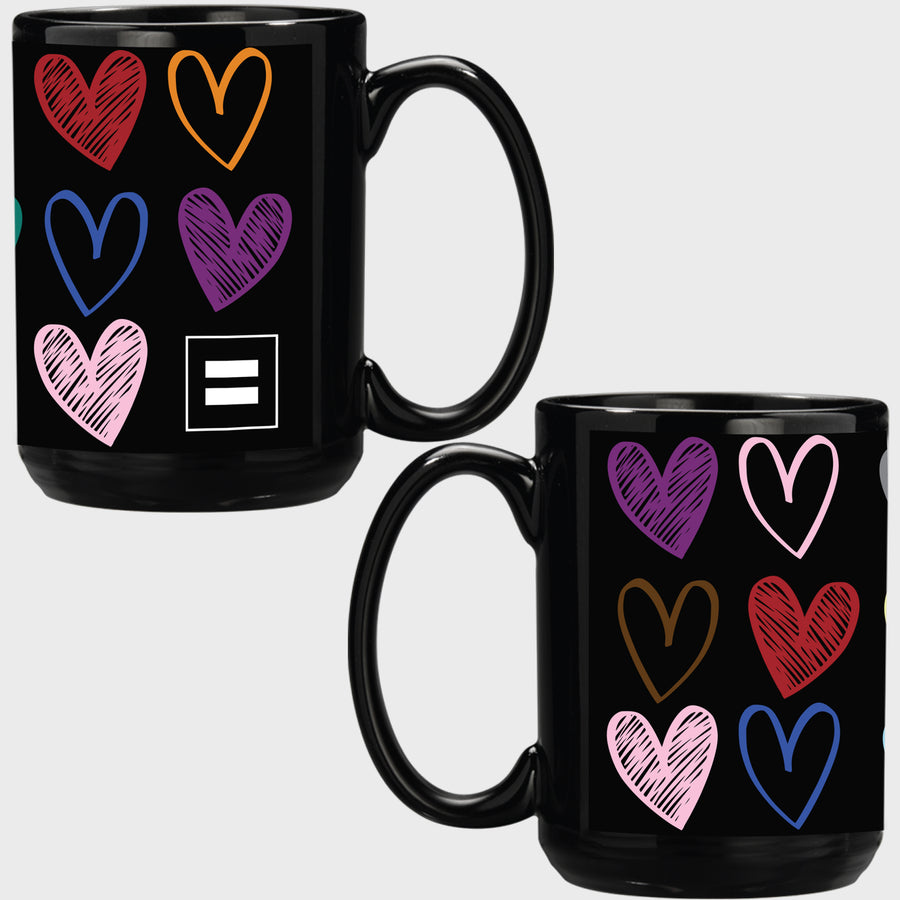 Image 1 of Rainbow Hearts Mug