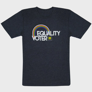 Thumbnail 1 of Equality Voter Rainbow T-Shirt