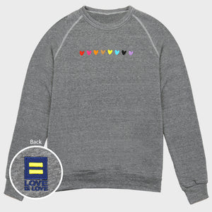 Thumbnail 1 of Love is Love Embroidered Hearts Sweatshirt