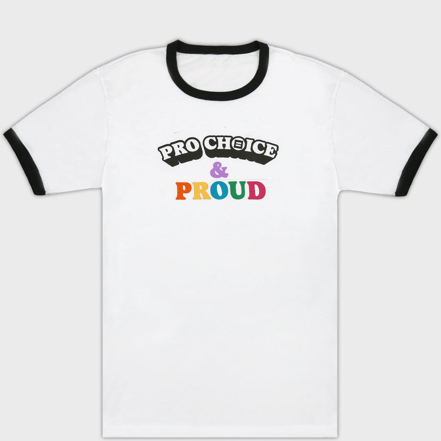 Image 1 of Pro Choice & Proud Ringer T-Shirt