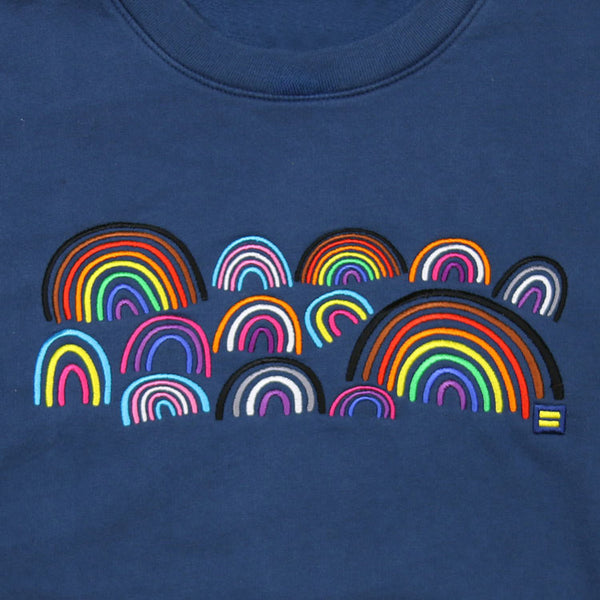 Alternate Picture of LGBTQ+ Rainbows Embroidered Sweatshirt