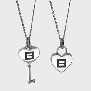 Thumbnail 1 of Key To My Heart Pendant Necklaces - Set of 2