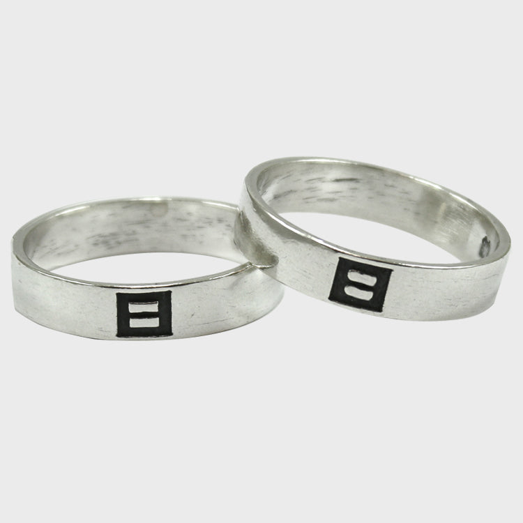 Image 1 of Equality Logo Sterling Silver Ring