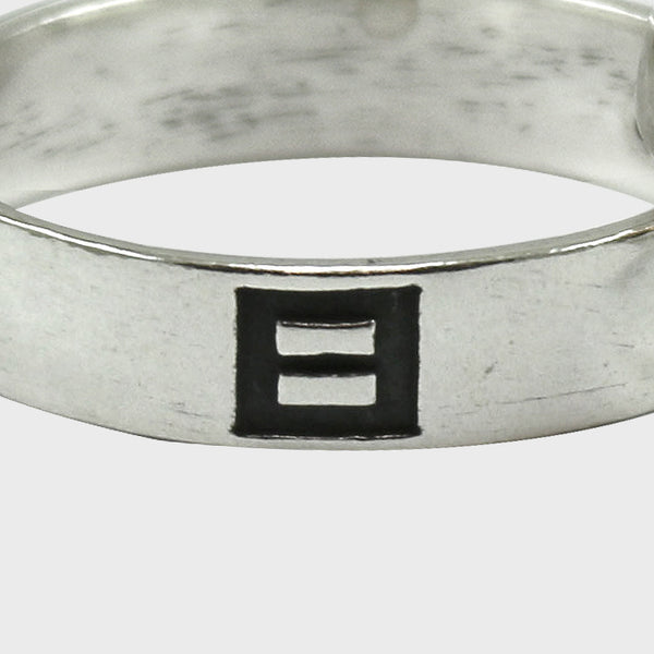 Alternate Picture of Equality Logo Sterling Silver Ring