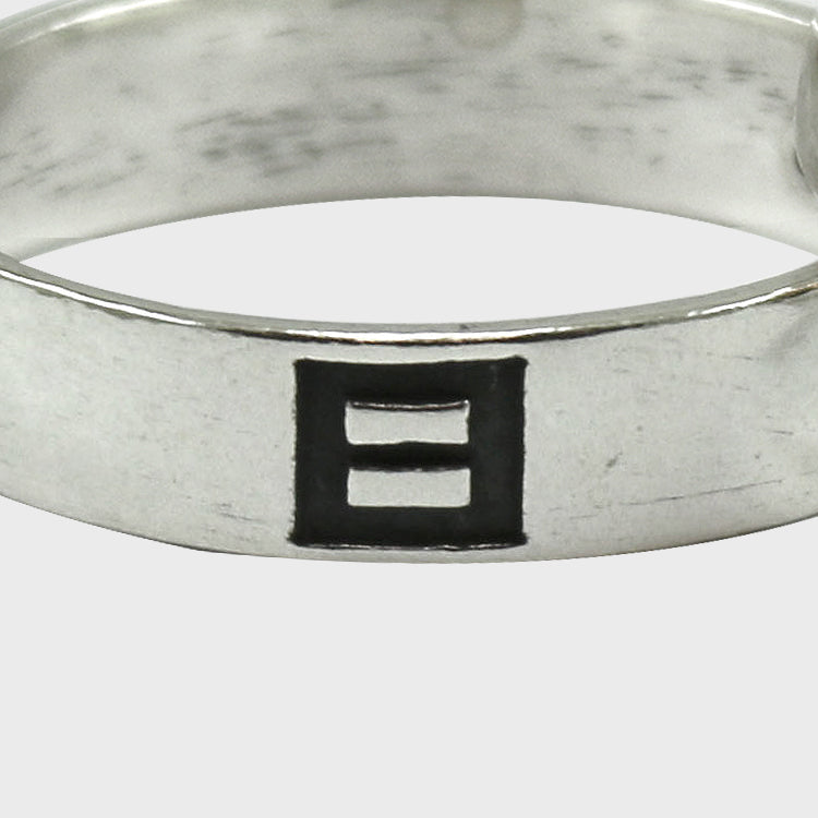 Image 2 of Equality Logo Sterling Silver Ring