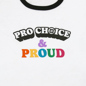 Thumbnail 2 of Pro Choice & Proud Ringer T-Shirt