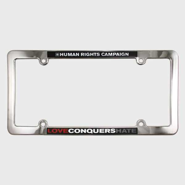 Picture of Love Conquers Hate® License Tag Holder