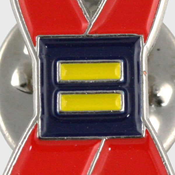 Alternate Picture of AIDS Ribbon Lapel Pin
