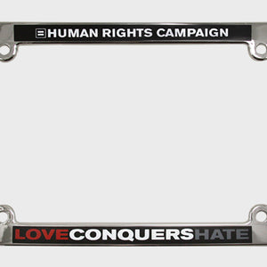 Thumbnail 2 of Love Conquers Hate® License Tag Holder