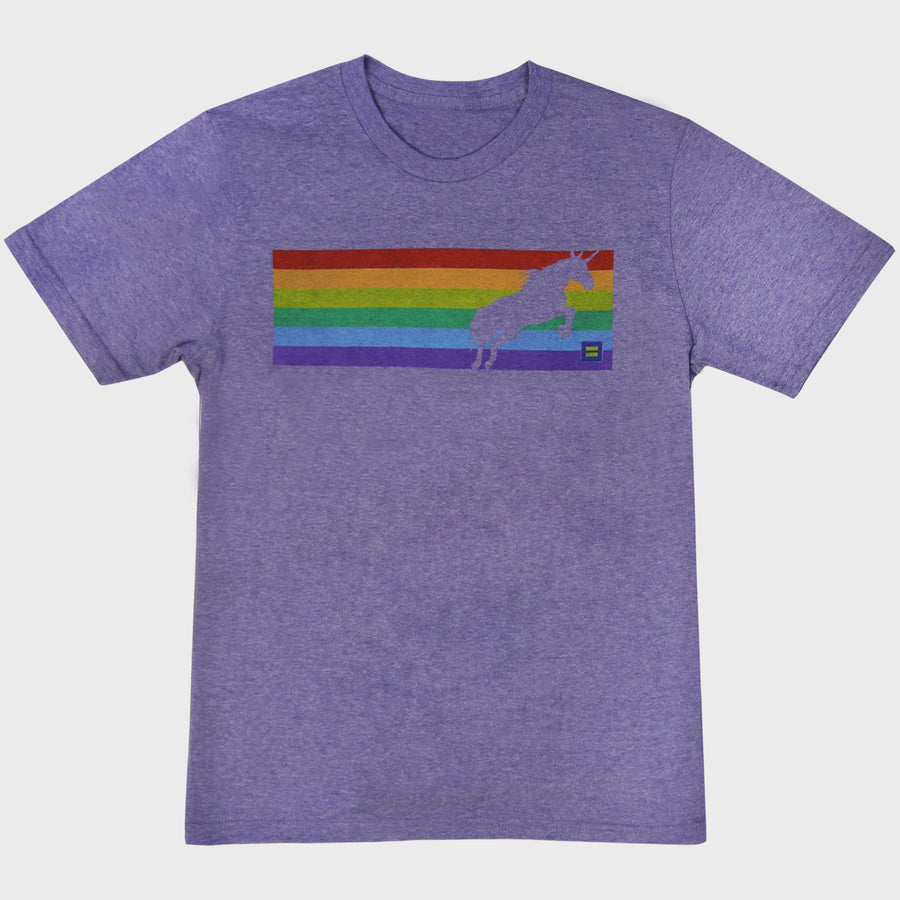 Image 1 of Rainbow Pride Unicorn T-Shirt