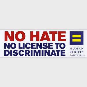 Thumbnail 2 of No License To Discriminate Sticker