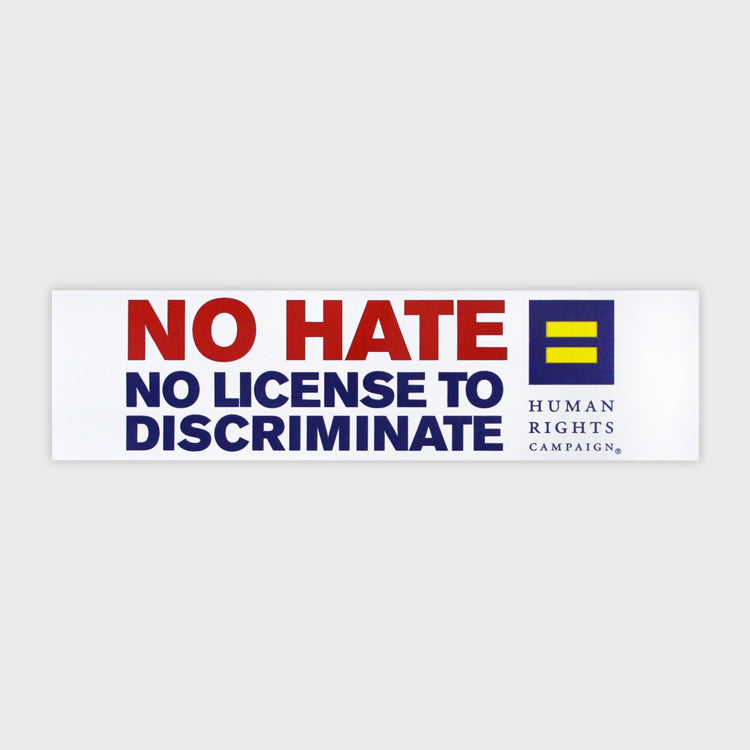 Image 1 of No License To Discriminate Sticker