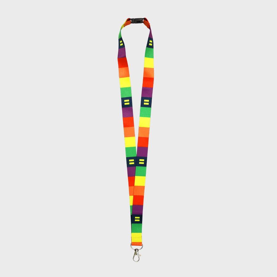 Image 1 of Rainbow Block Lanyard