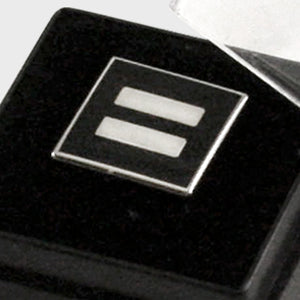 Thumbnail 2 of Equality Mini Cloisonne Lapel Pin - Black/Silver