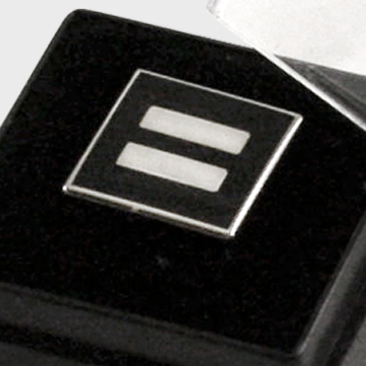 Image 2 of Equality Mini Cloisonne Lapel Pin - Black/Silver