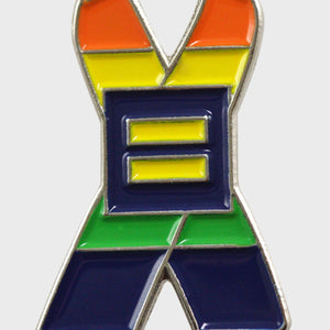 Thumbnail 2 of HRC Rainbow Ribbon Lapel Pin