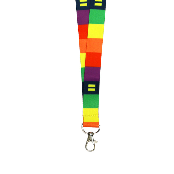 Alternate Picture of Rainbow Block Lanyard