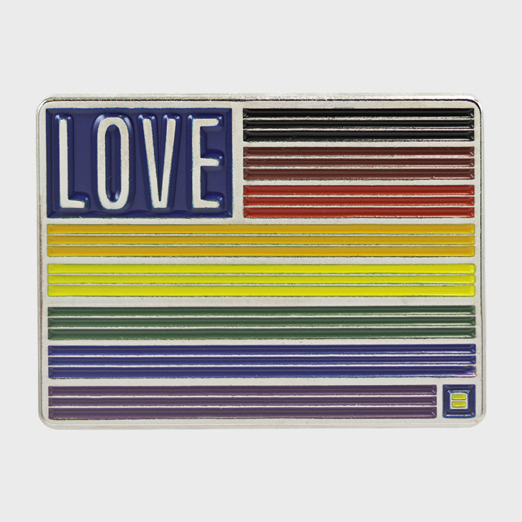Image 1 of Love Rainbow Flag Lapel Pin