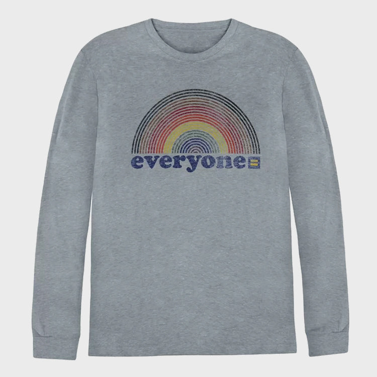 Image 1 of Everyone Rainbow Long Sleeve T-Shirt