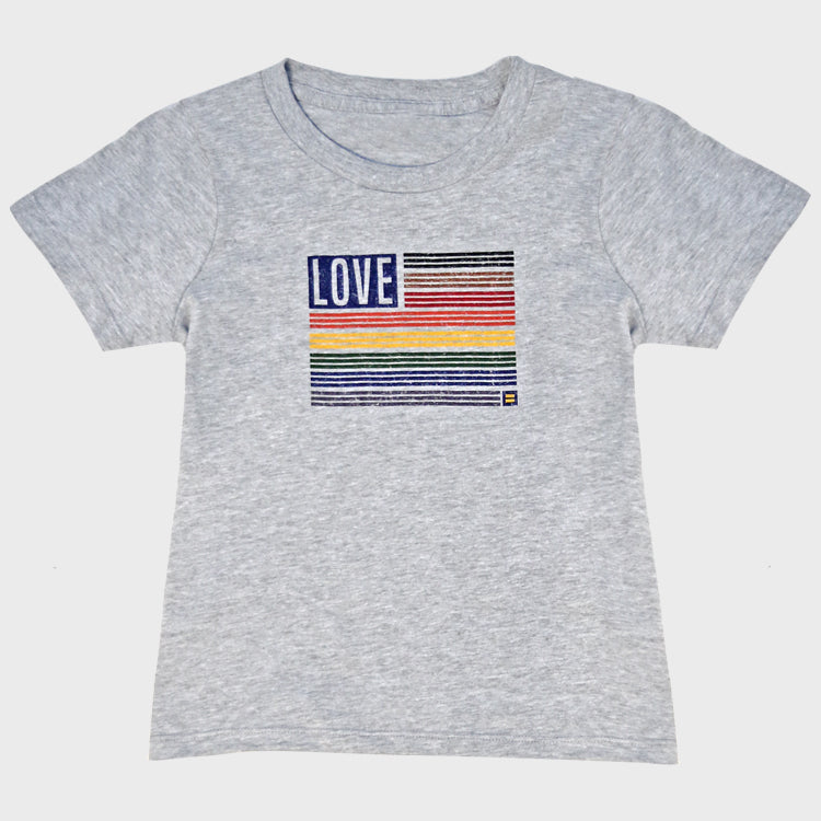 Image 1 of Love Rainbow Flag Kids T-Shirt