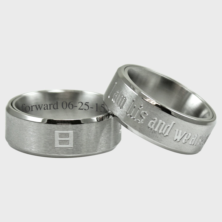 Image 1 of I Am His And We Are One - LGBTQ+ Ring