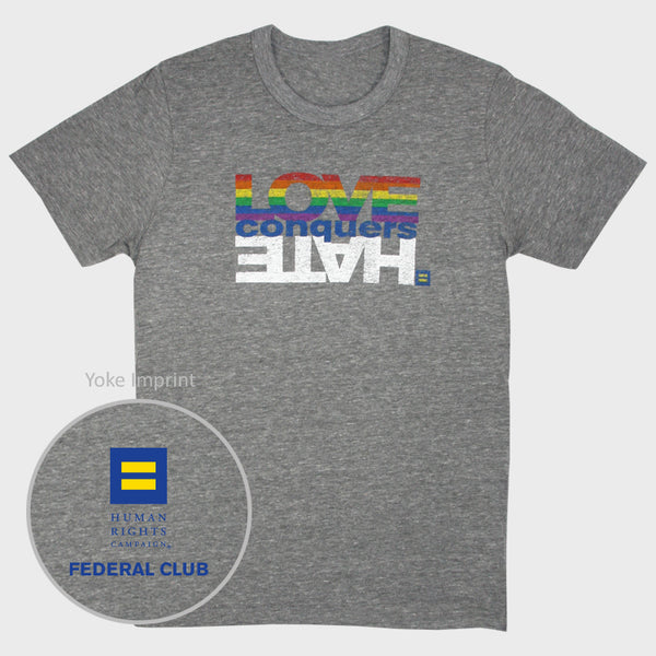 Picture of Rainbow Love Conquers Hate T-Shirt Federal Club Version