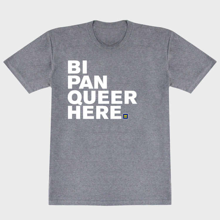 Image 1 of Bi Pan Queer Here T-Shirt