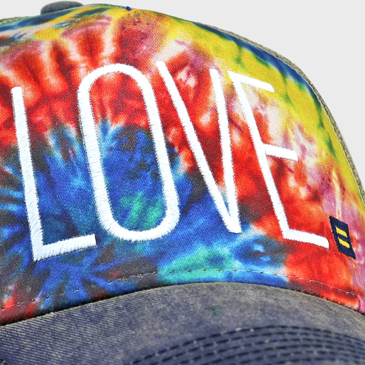 Image 2 of Rainbow Love Tie Dye Hat