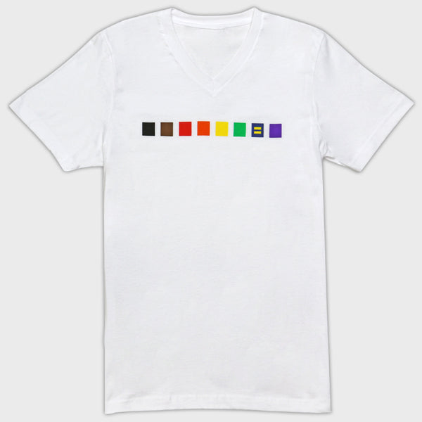 Picture of Rainbow LGBTQ+ V-Neck T-Shirt