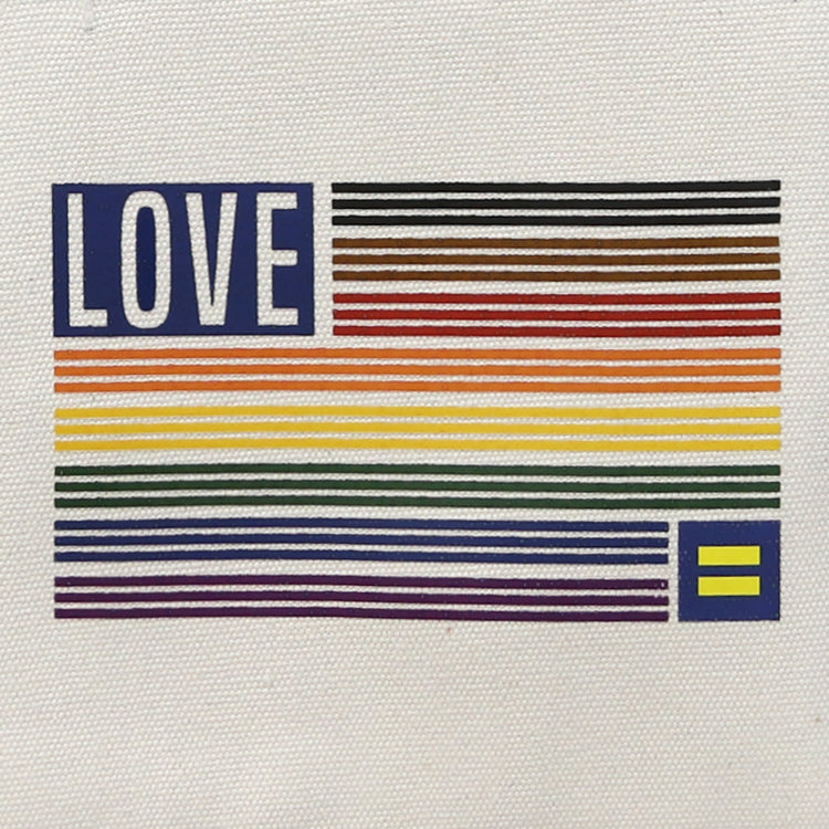 Image 2 of Love Rainbow Flag Beach Tote