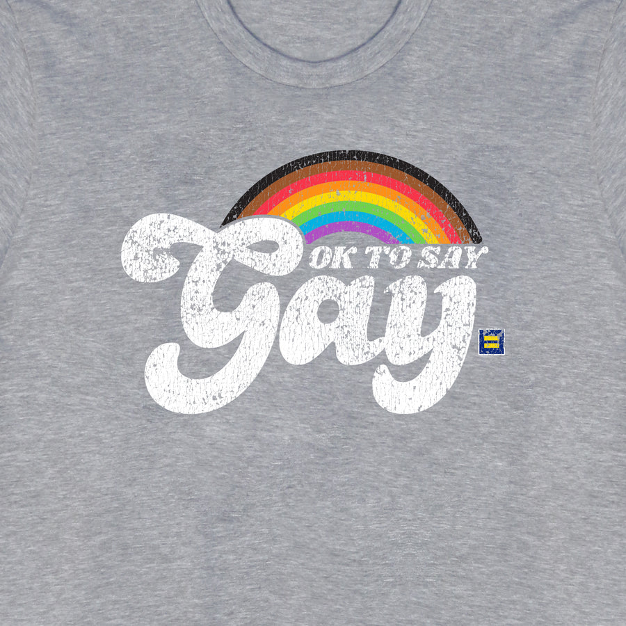 Image 2 of OK to Say Gay LGBTQ+ T-Shirt