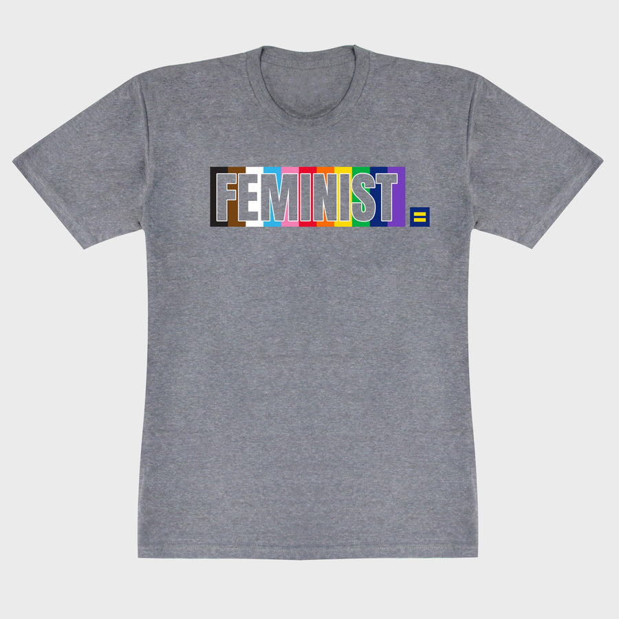 Image 1 of Feminist Rainbow T-Shirt