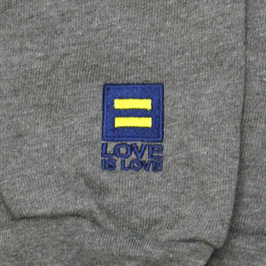 Thumbnail 2 of Love Is Love Embroidered Hearts Zip Hoodie