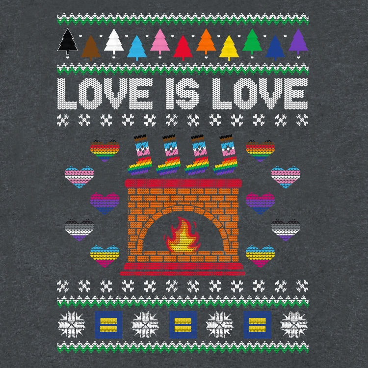 Image 2 of Love is Love Ugly Holiday Sweatshirt