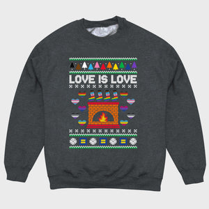 Thumbnail 1 of Love is Love Ugly Holiday Sweatshirt