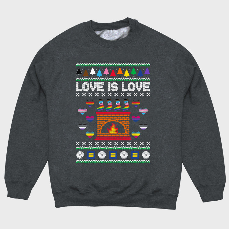 Image 1 of Love is Love Ugly Holiday Sweatshirt