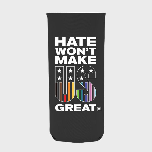 Picture of Hate Won't Make Us Great Slim Koozie