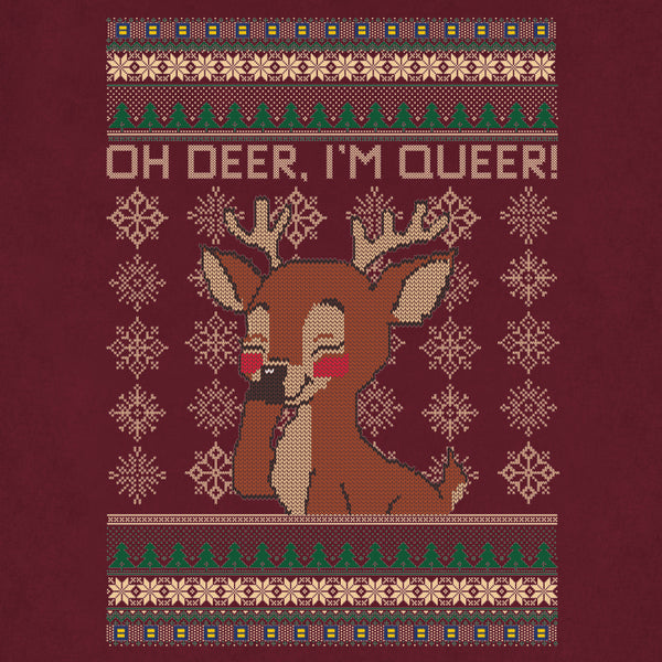 Alternate Picture of Oh Deer, I'm Queer Ugly Holiday Sweatshirt