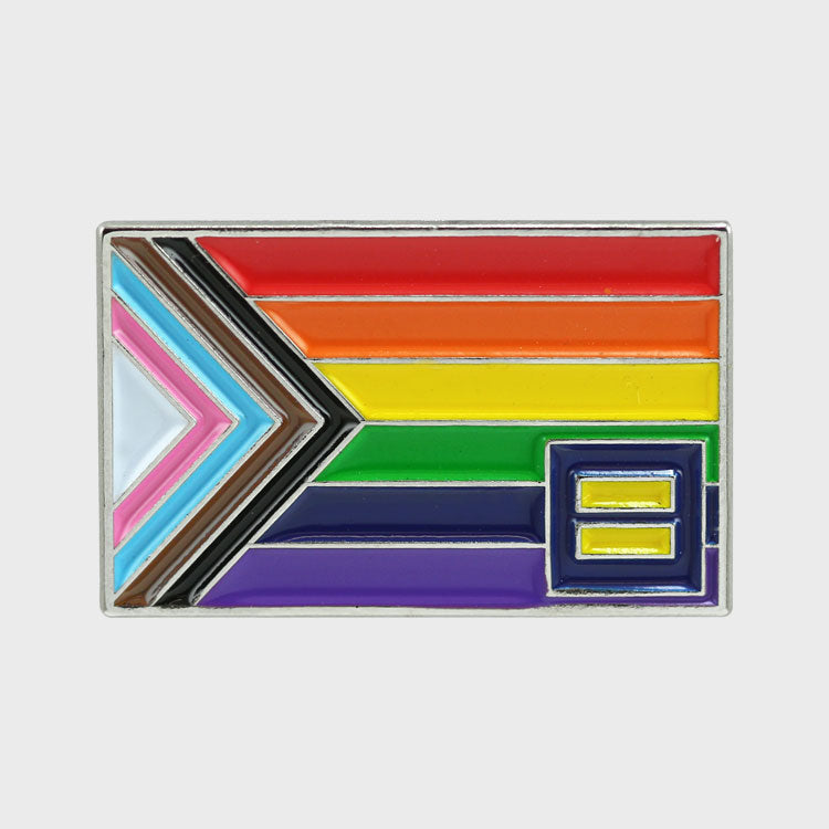 Image 1 of Progress Rainbow Flag Lapel Pin