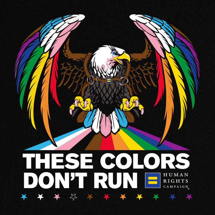 Image 2 of These Colors Don't Run Rainbow Eagle Sleeveless T-Shirt