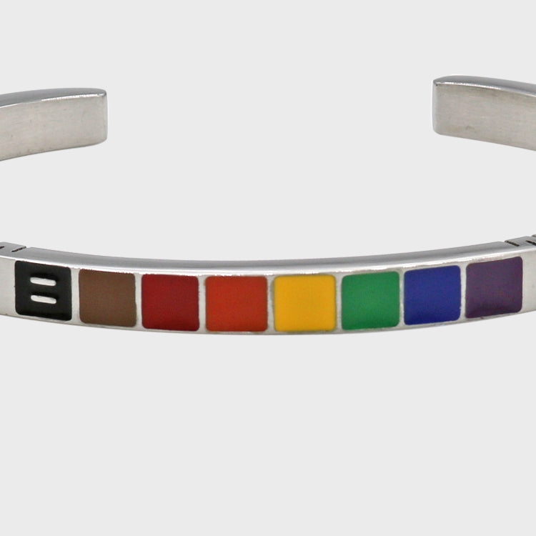 Image 2 of More Color More Pride Rainbow Cuff Bracelet
