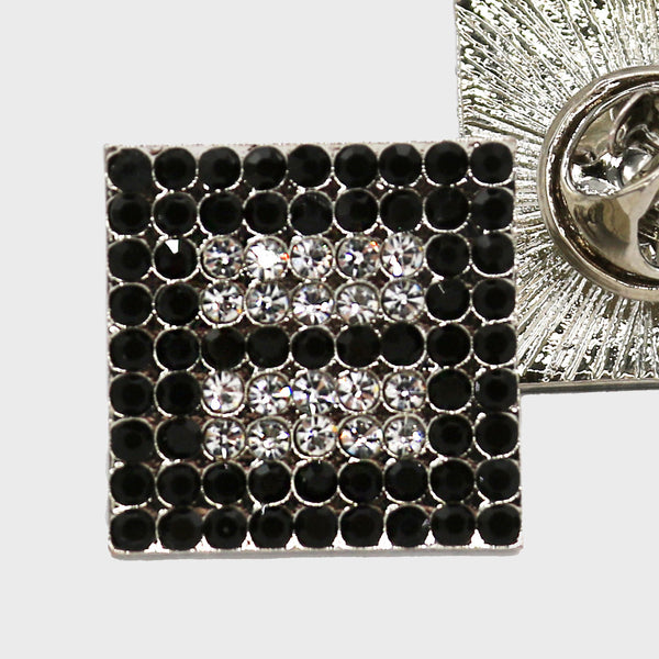 Alternate Picture of Rhinestone Logo Lapel Pin