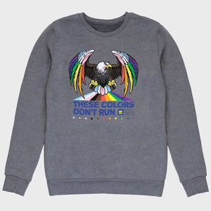 Thumbnail 1 of These Colors Don't Run Rainbow Eagle Crewneck Sweatshirt