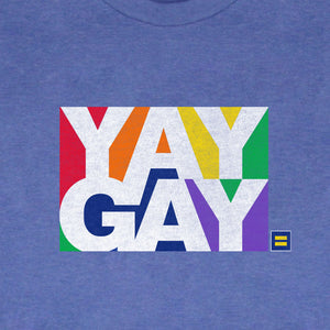 Thumbnail 2 of Yay Gay Rainbow T-Shirt