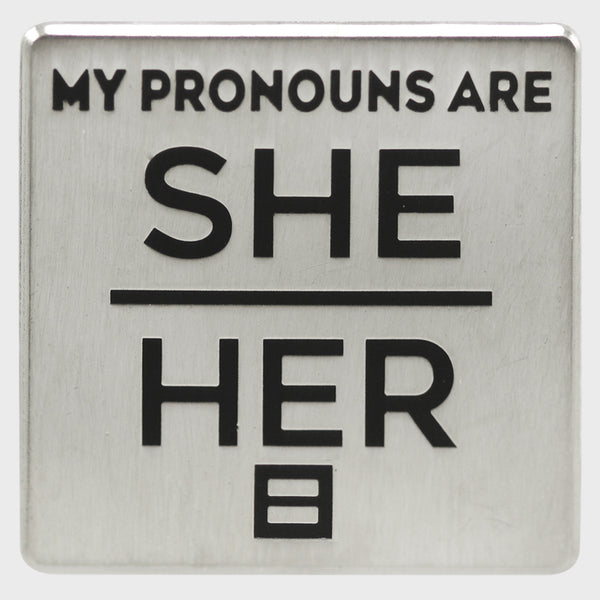 Alternate Picture of My Pronouns Are Pin