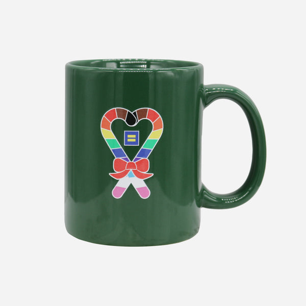 Picture of Rainbow Candy Cane Heart Mug