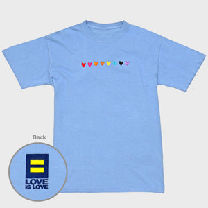 Thumbnail 1 of Love is Love Embroidered Hearts T-Shirt