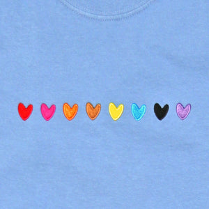 Thumbnail 2 of Love is Love Embroidered Hearts T-Shirt