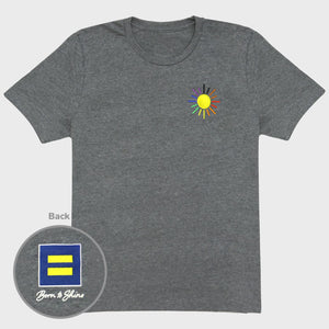 Thumbnail 1 of Born To Shine Embroidered Rainbow Sun T-Shirt